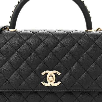 Chanel Caviar Quilted Small Coco Chain Handle Flap Black 8 of 11