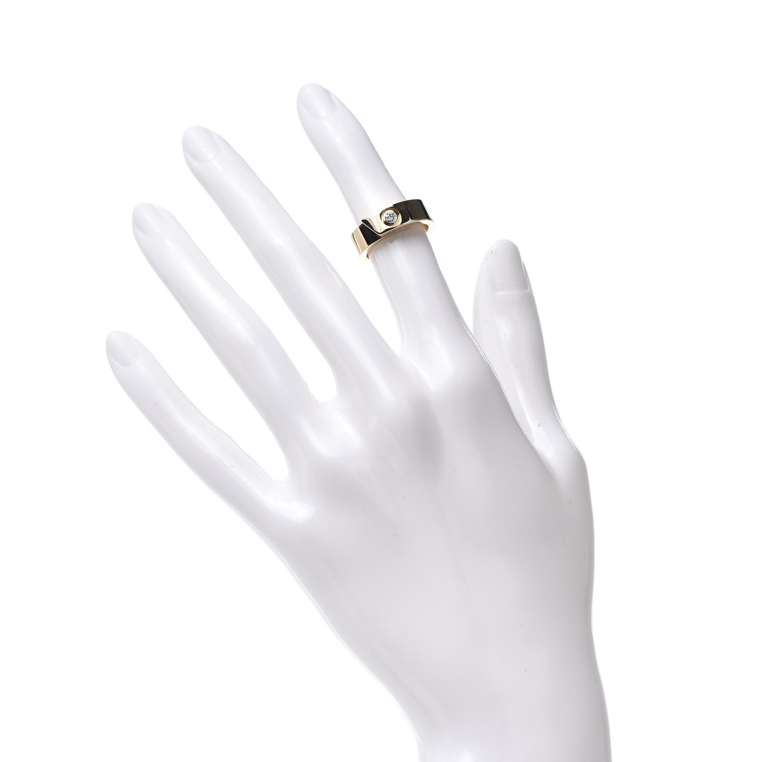 Cartier 18K Yellow Gold Diamond Anniversary Band Ring 48 4.5 2 of 4
