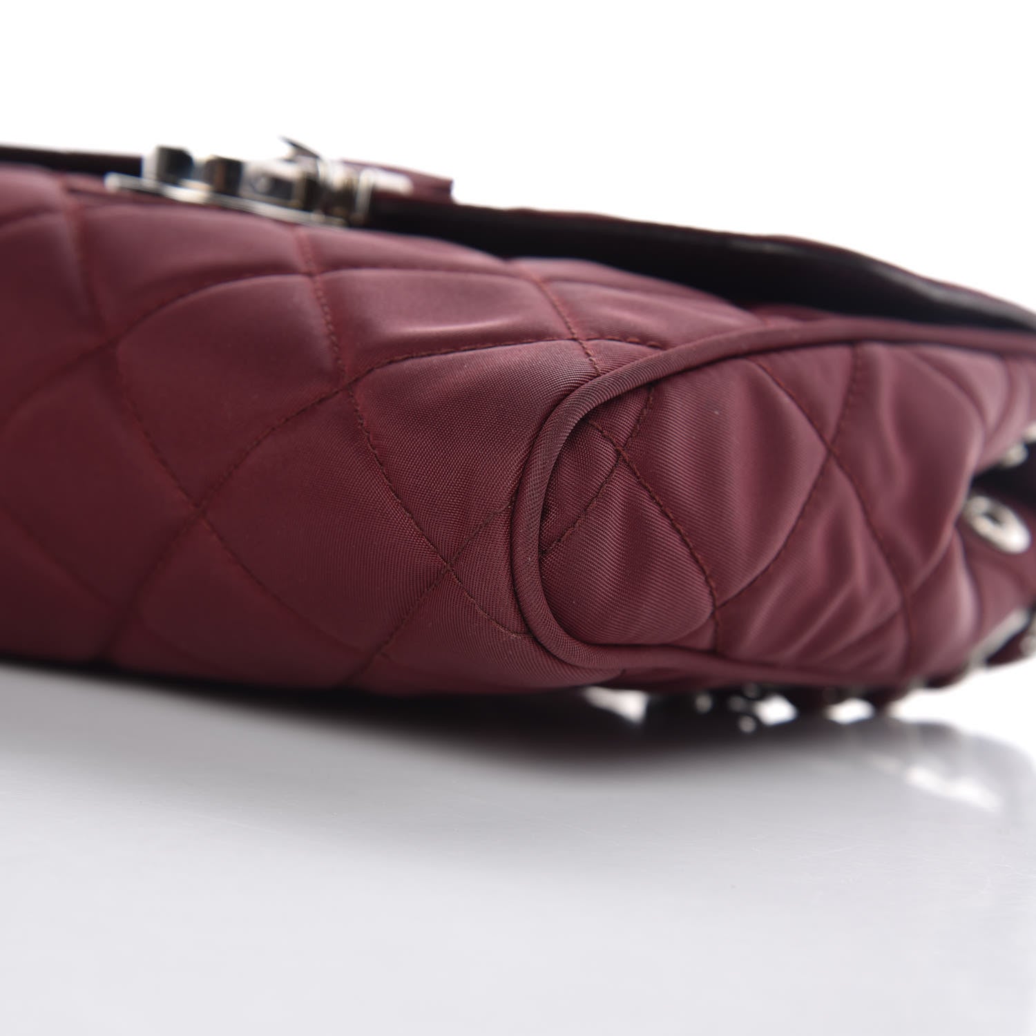 Prada Nylon Tessuto Impuntu Quilted Flap Granato 13 of 18