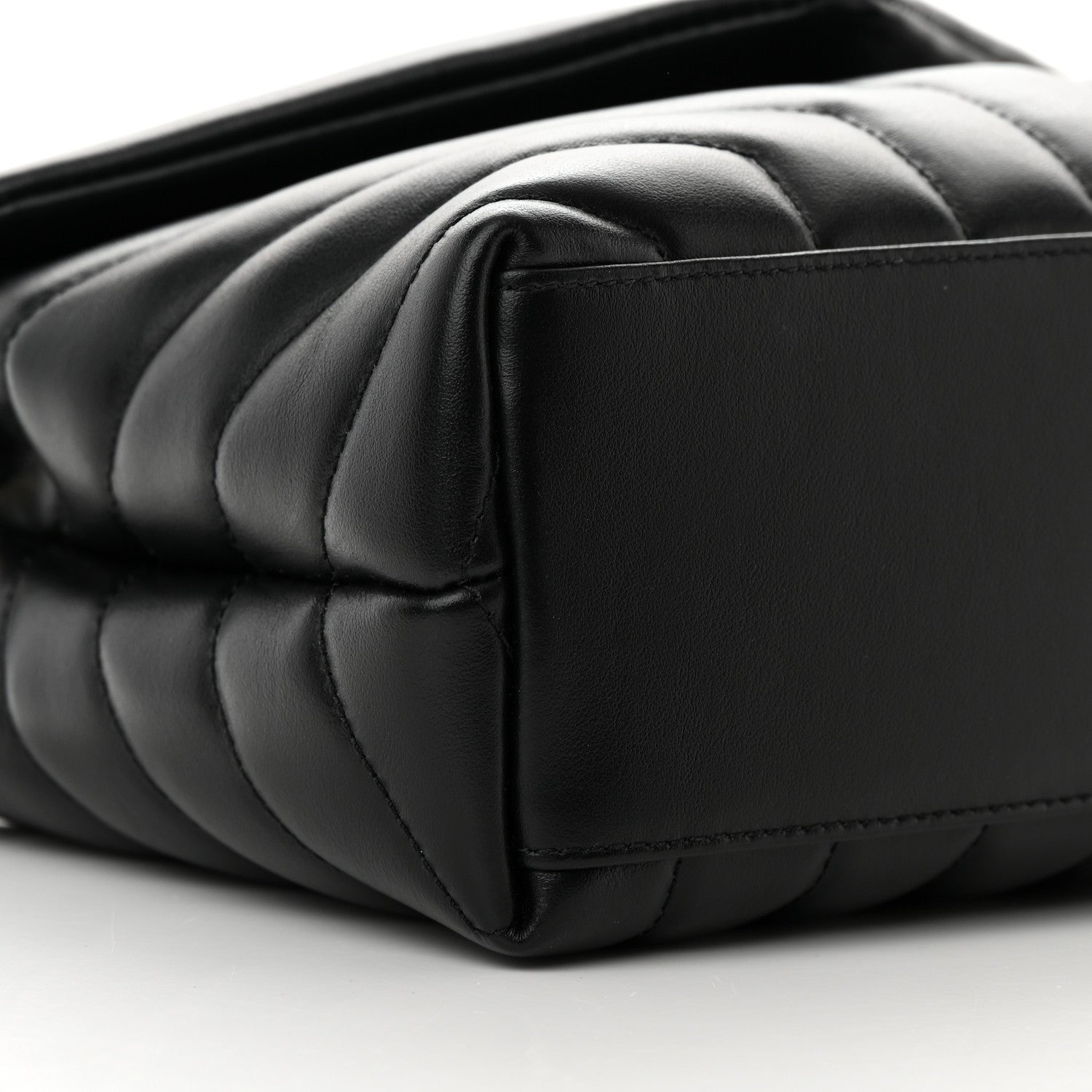 Saint Laurent Calfskin Y Quilted Monogram Small Loulou Chain Satchel Black 10 of 11