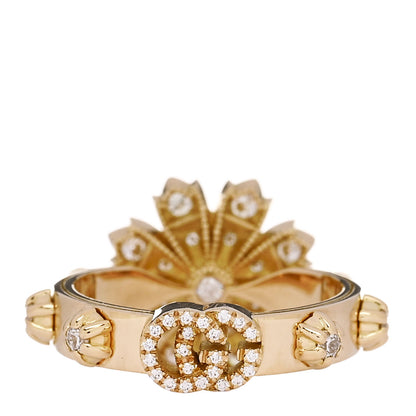 Gucci 18K Yellow Gold Diamond Flora Ring 52 6 4 of 6