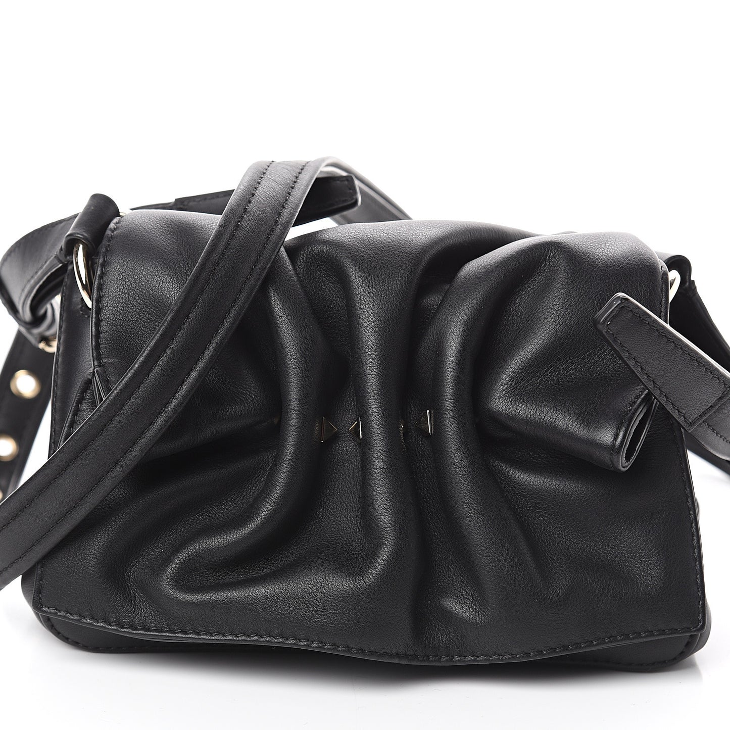Smooth Calfskin Mini Bloomy Crossbody Bag Black