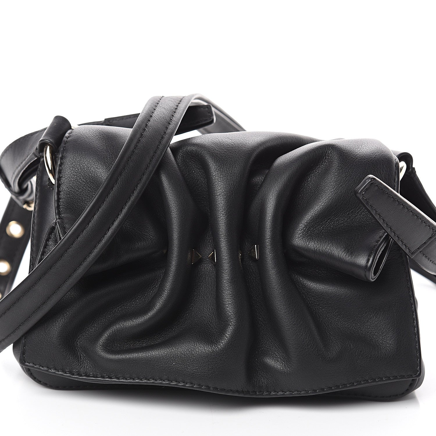 Valentino Garavani Smooth Calfskin Mini Bloomy Crossbody Bag Black 8 of 8
