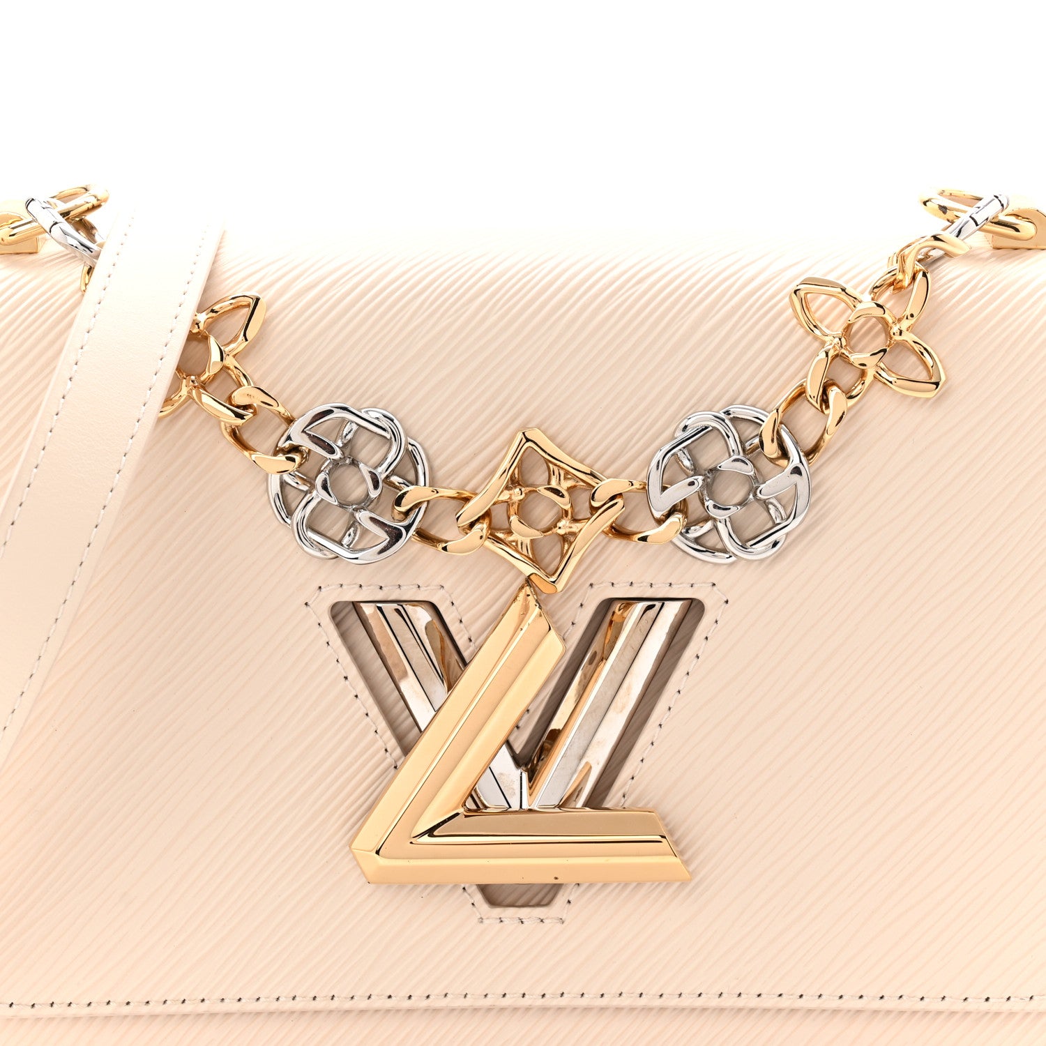 Louis Vuitton Epi Twist Flowers Chain Shoulder Bag MM Quartz 8 of 11
