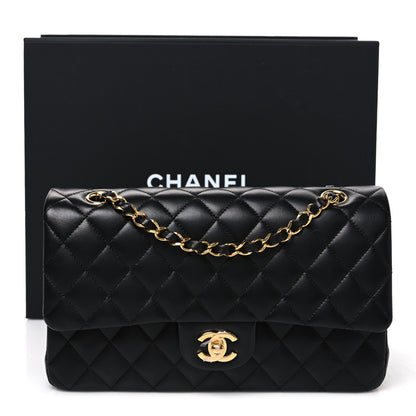 Chanel Lambskin Quilted Medium Double Flap Black 10 of 10