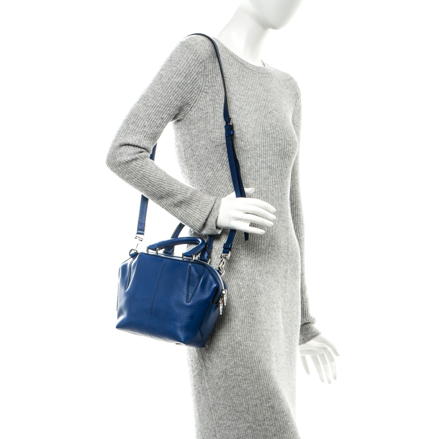 Alexander Wang Smooth Calfskin Mini Emile Vein Rhodium Hardware 2 of 6