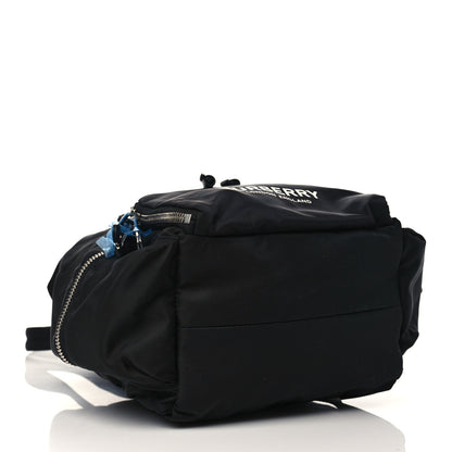 Burberry Nylon Logo Print Medium Rucksack Backpack Black 4 of 5