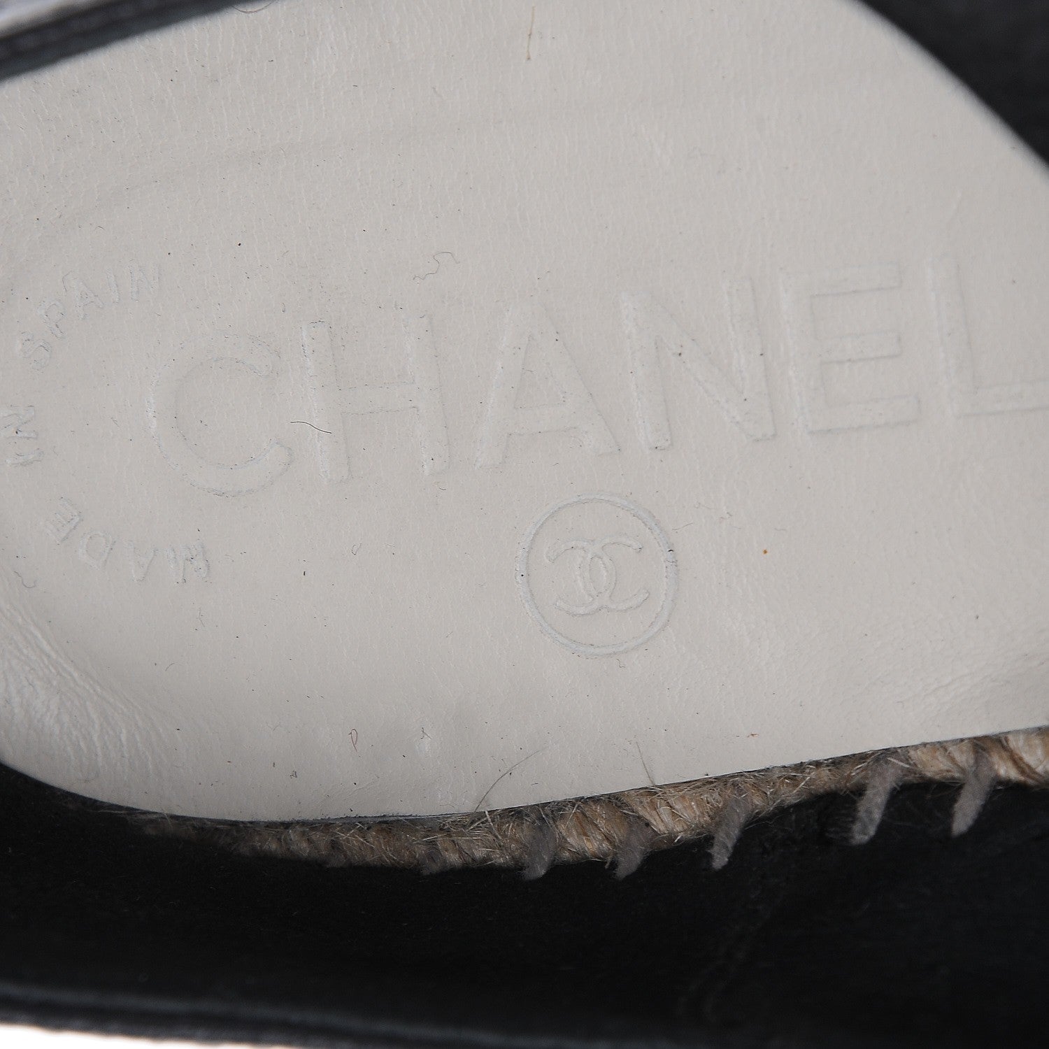Chanel Grained Calfskin CC Espadrilles 39 Black 7 of 10