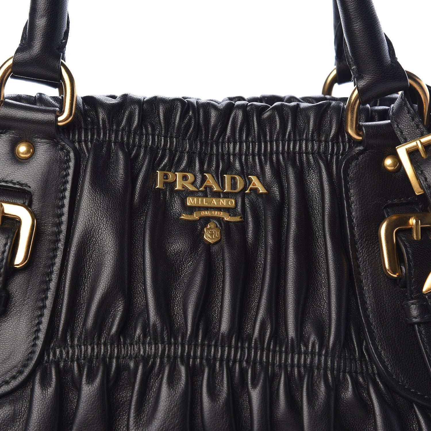 Prada Nappa Gaufre Antik Tote Black 10 of 10