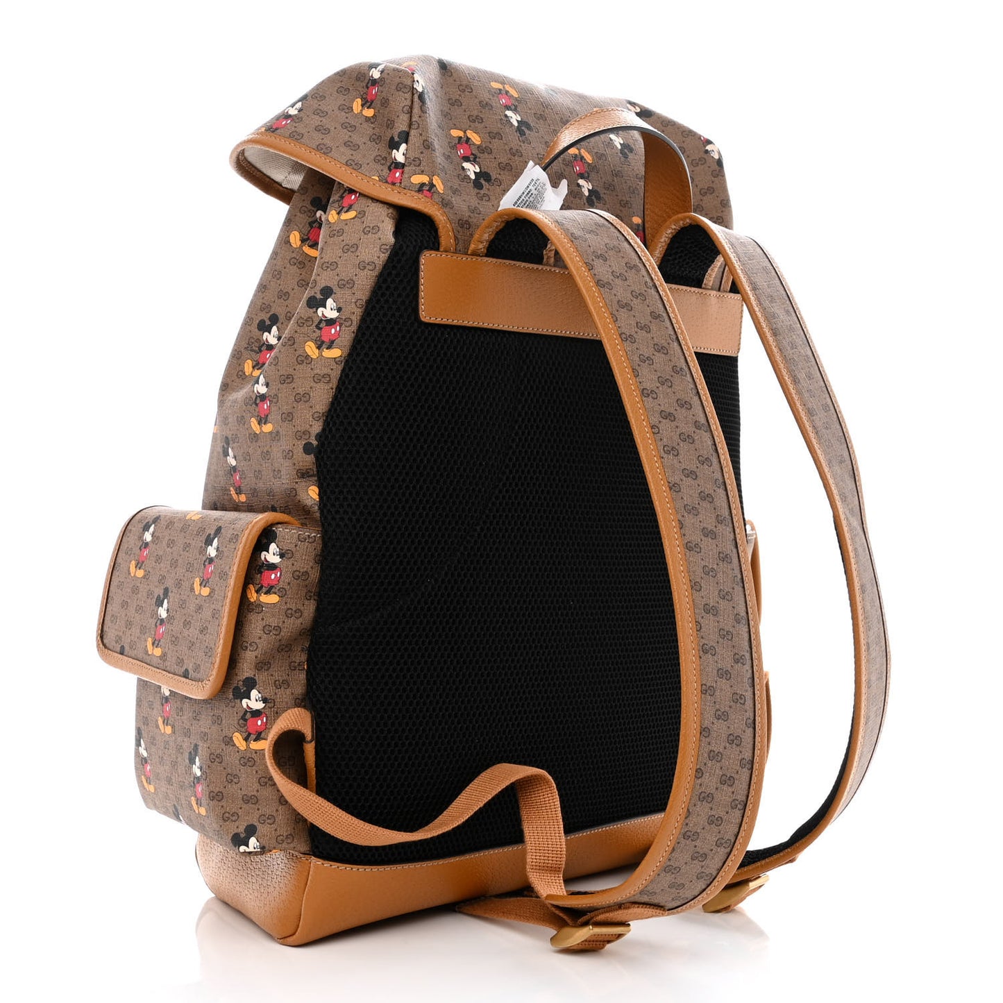 X DISNEY Mini Vintage GG Supreme Monogram Mickey Mouse Medium Backpack Beige Vintage Sun Oil