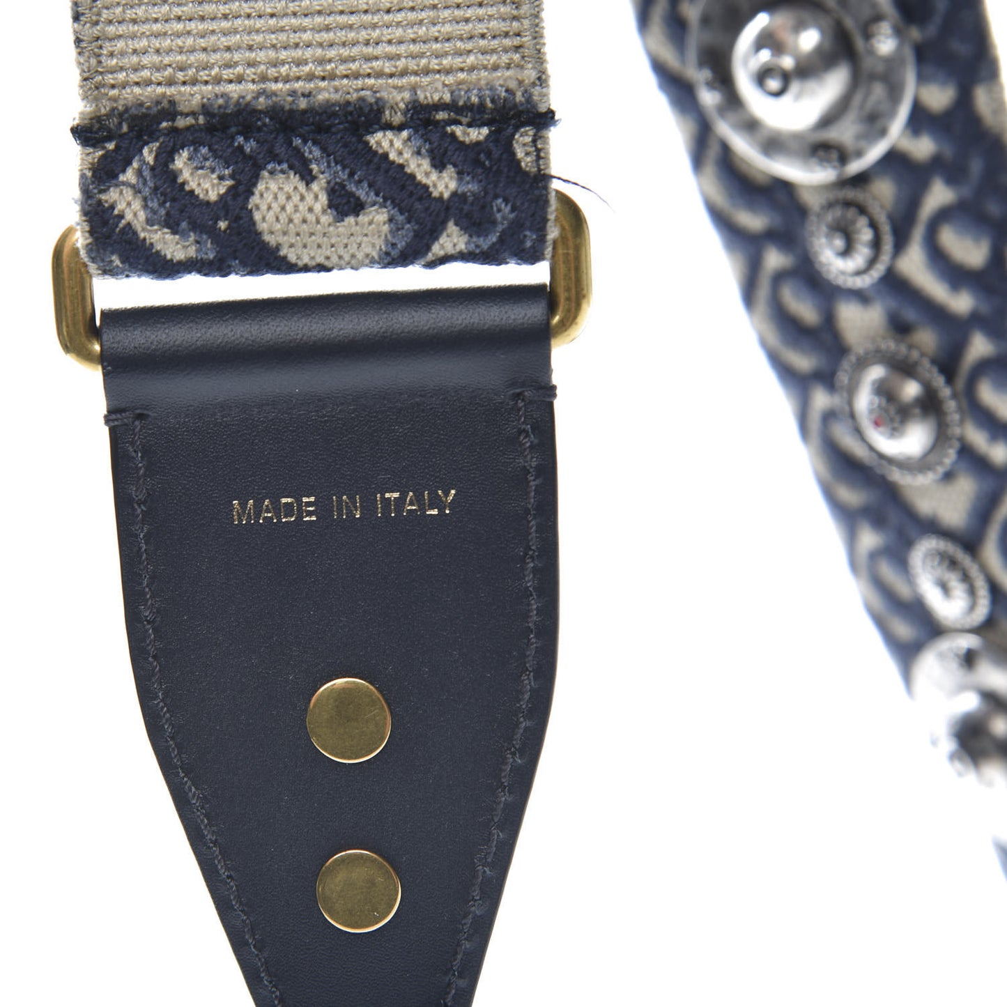 Oblique Studded Shoulder Strap Blue