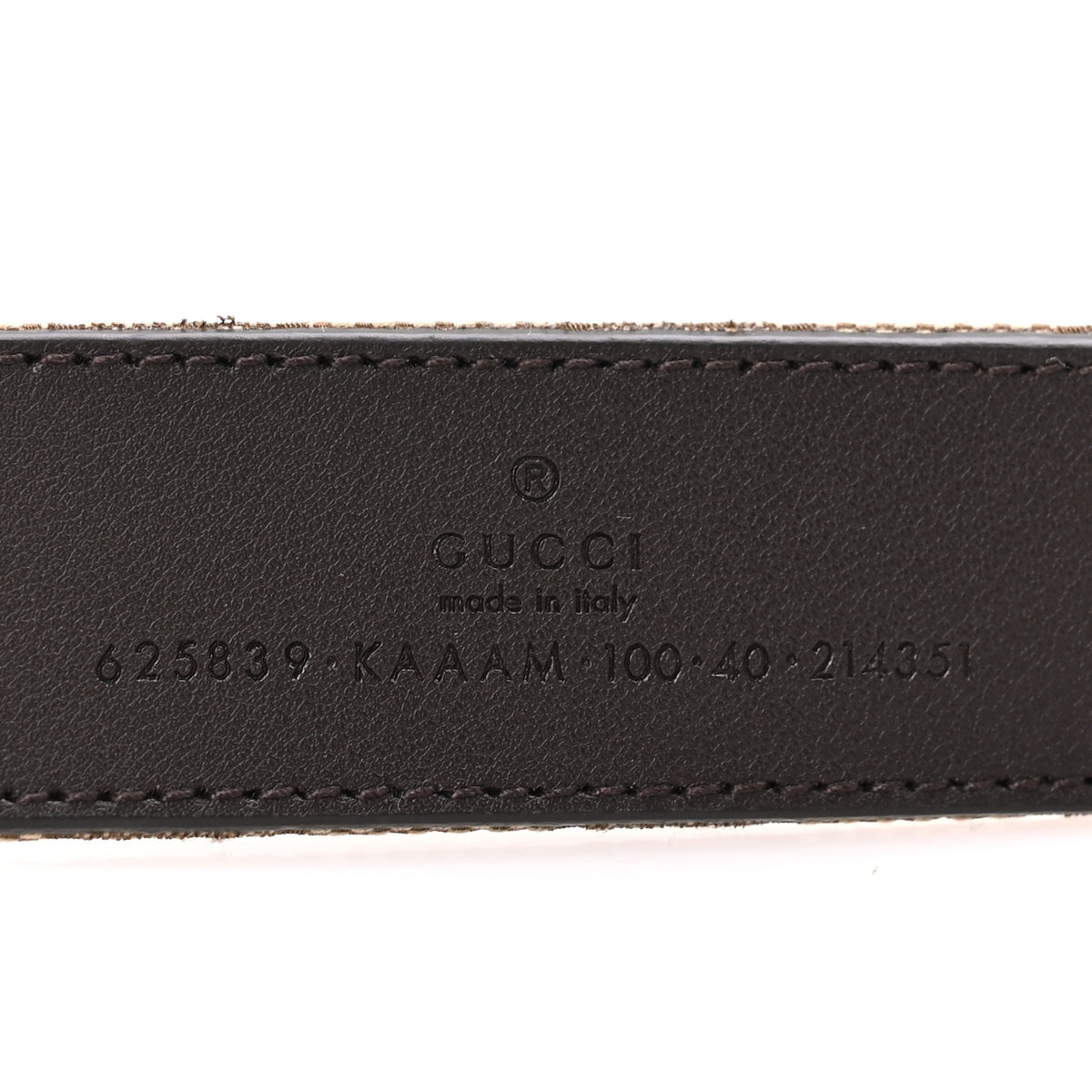 GG Supreme Monogram Flat Double G 30mm Belt 100 40 Beige Ebony New Acero