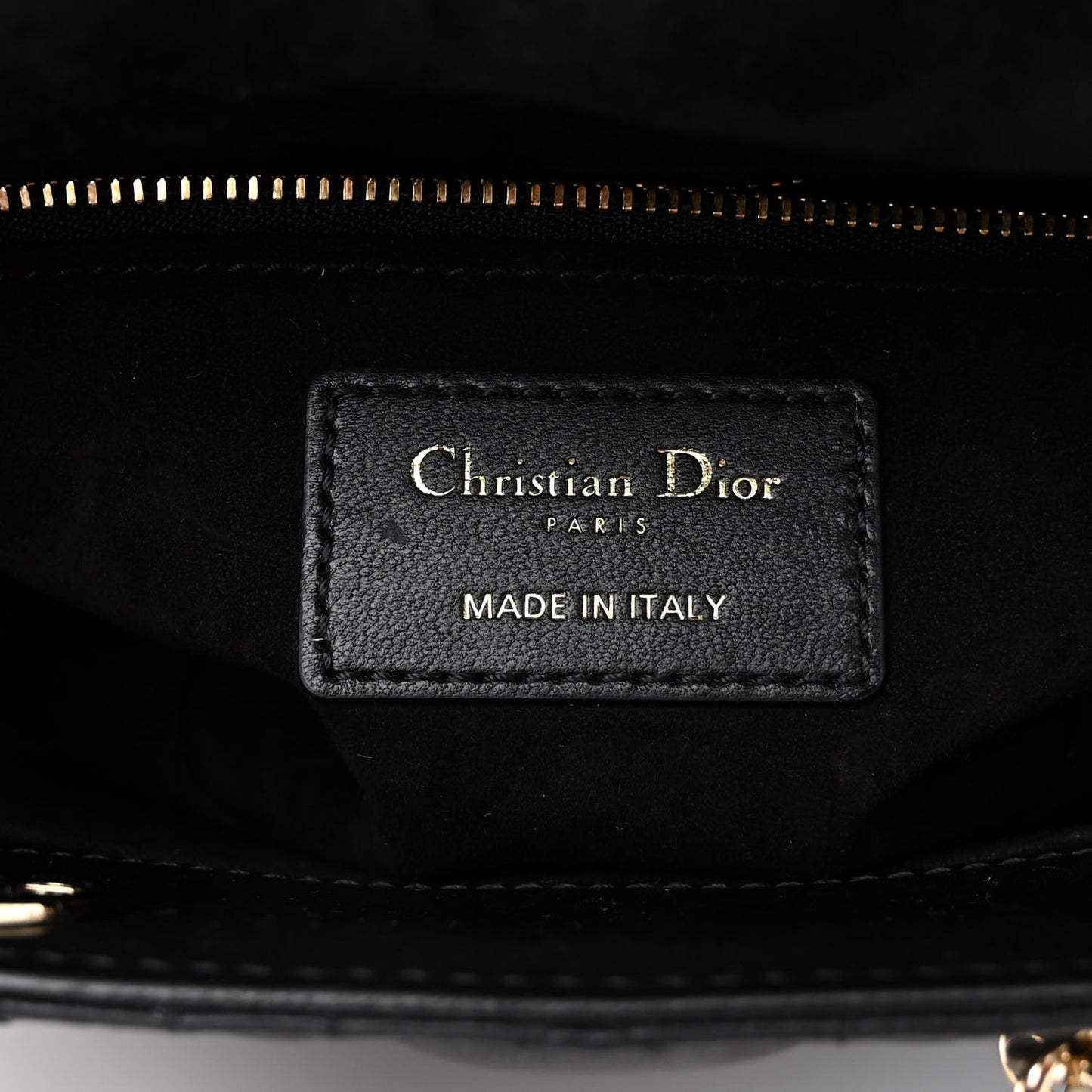 CHRISTIAN DIOR Lambskin Cannage Small My ABCDior Lady Dior Black