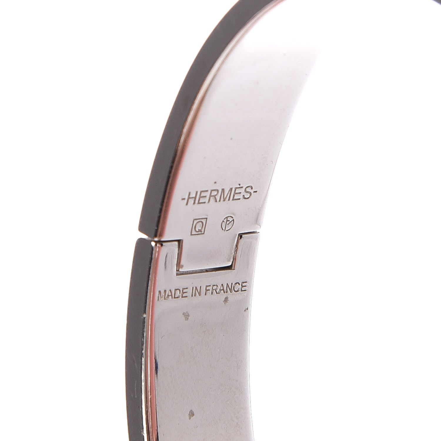 Hermes Enamel Narrow Clic Clac H Bracelet GM Dusty Rose 4 of 4