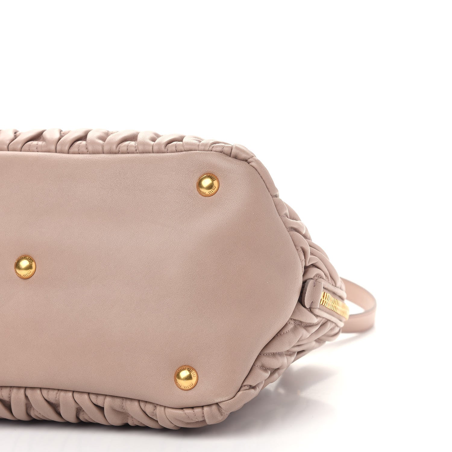 Miu Miu Nappa Matelasse Top Handle Bowler Cammeo 9 of 9
