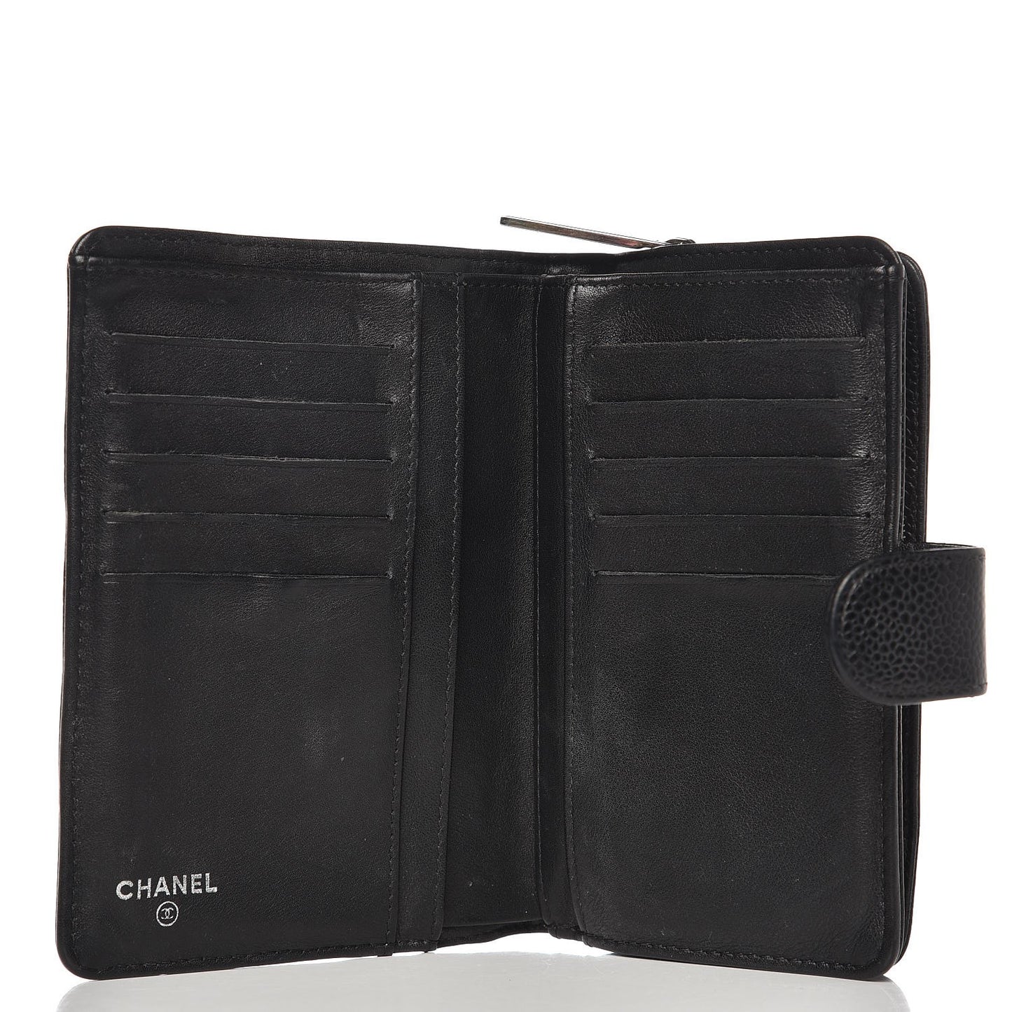 Caviar Timeless CC Zipped Pocket Wallet Black