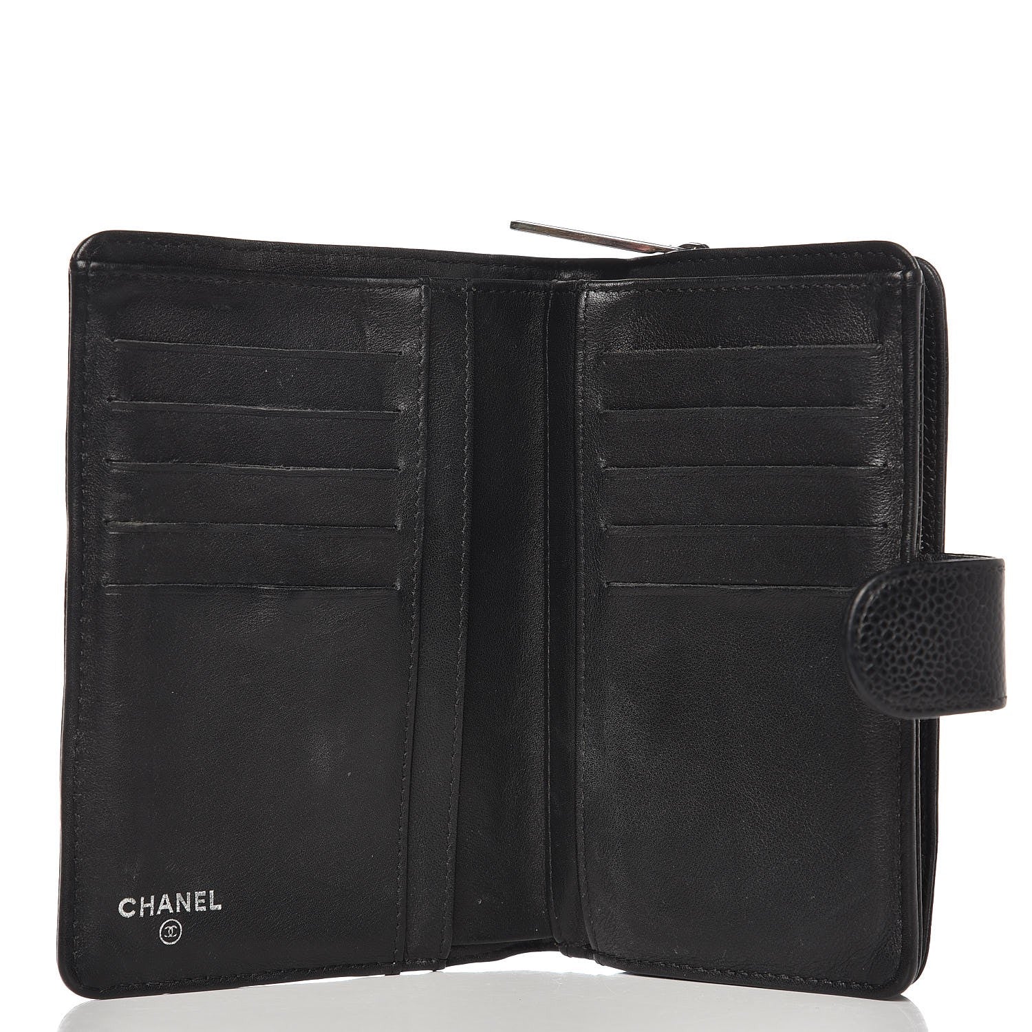Chanel Caviar Timeless CC Zipped Pocket Wallet Black 5 of 16