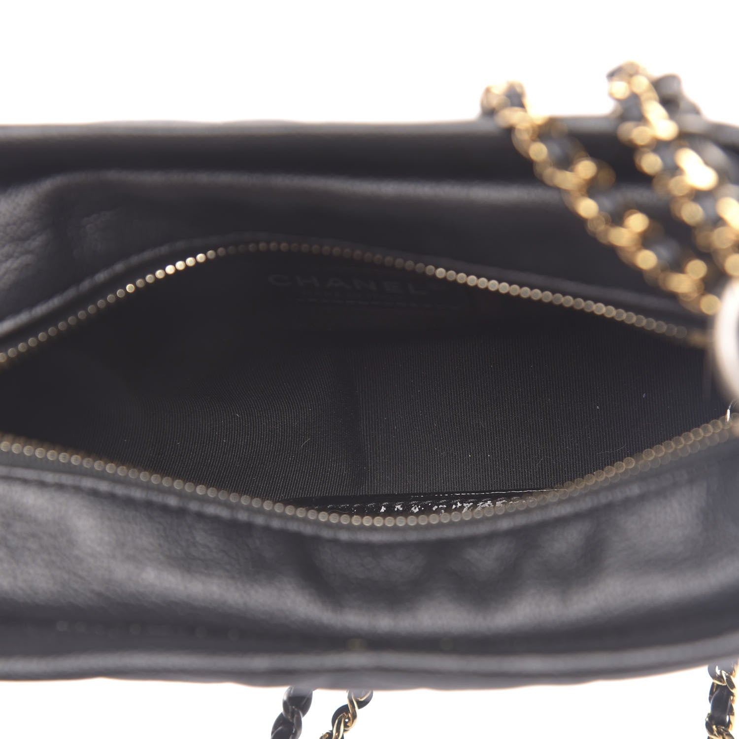 Chanel Patent Goatskin Quilted Small Gabrielle Hobo Black 5 of 12