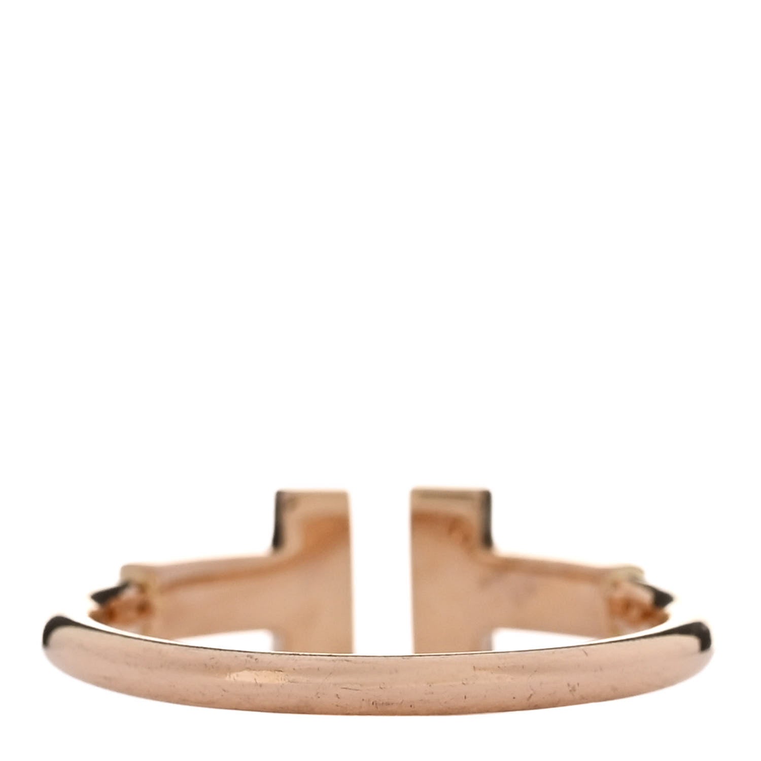 Tiffany 18K Rose Gold Diamond T Wire Ring 49 5 4 of 5