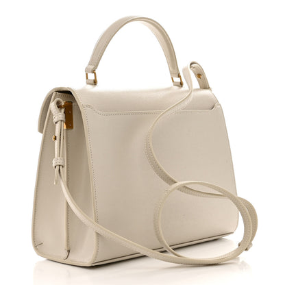 Saint Laurent Grain de Poudre Medium Classic Monogram Cassandra Top Handle Crema Soft Rouge Legion 3 of 10