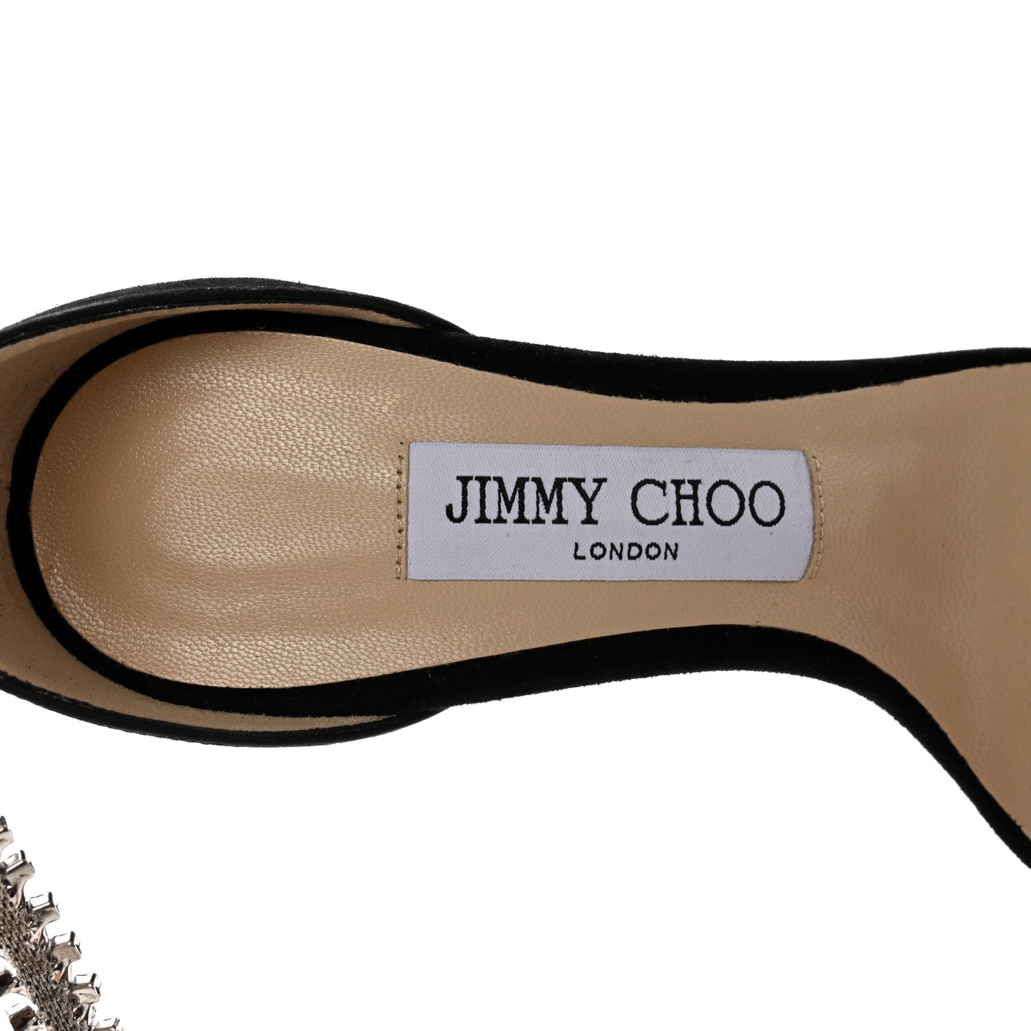 Jimmy Choo Crystal Suede Pumps 37 Black 7 of 12