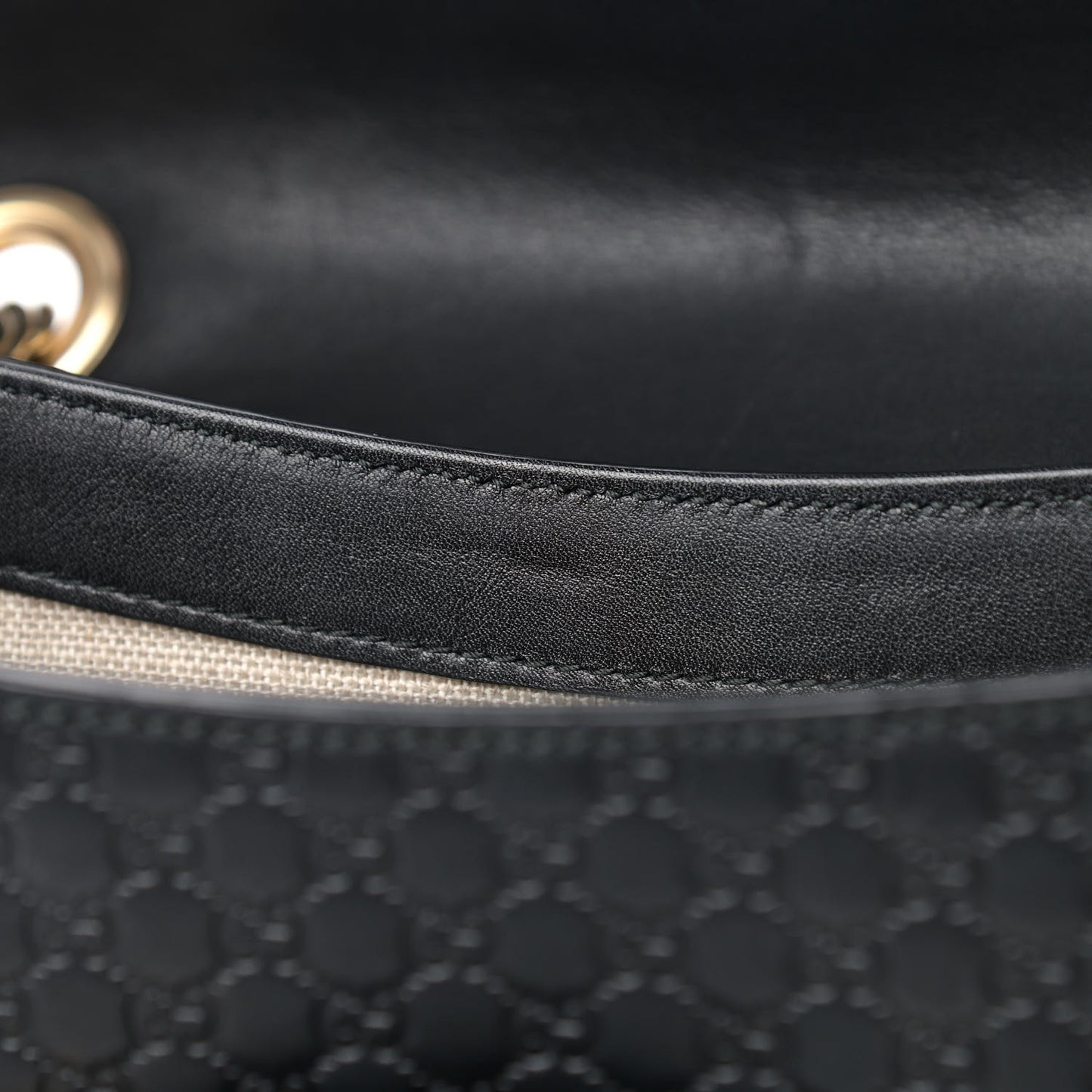 Microguccissima Medium Emily Chain Shoulder Bag Black