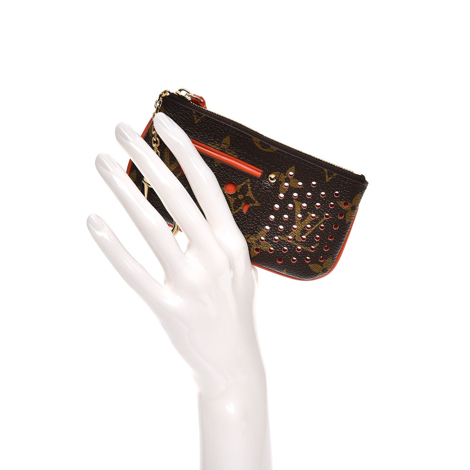 Louis Vuitton Monogram Perforated Key Pouch Orange 2 of 8
