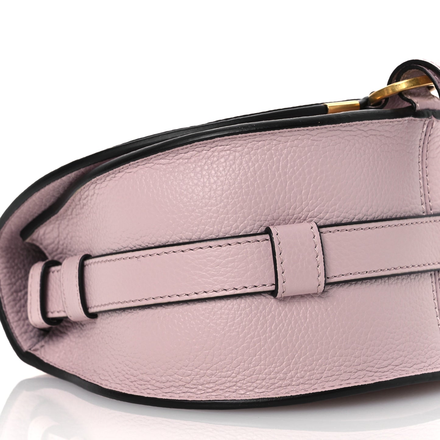 Calfskin Small Marcie Round Crossbody Bag Misty Lavender
