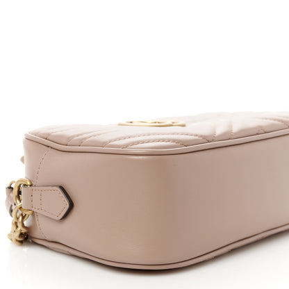 Gucci Calfskin Matelasse Small GG Marmont Chain Shoulder Bag Porcelain Rose 9 of 10