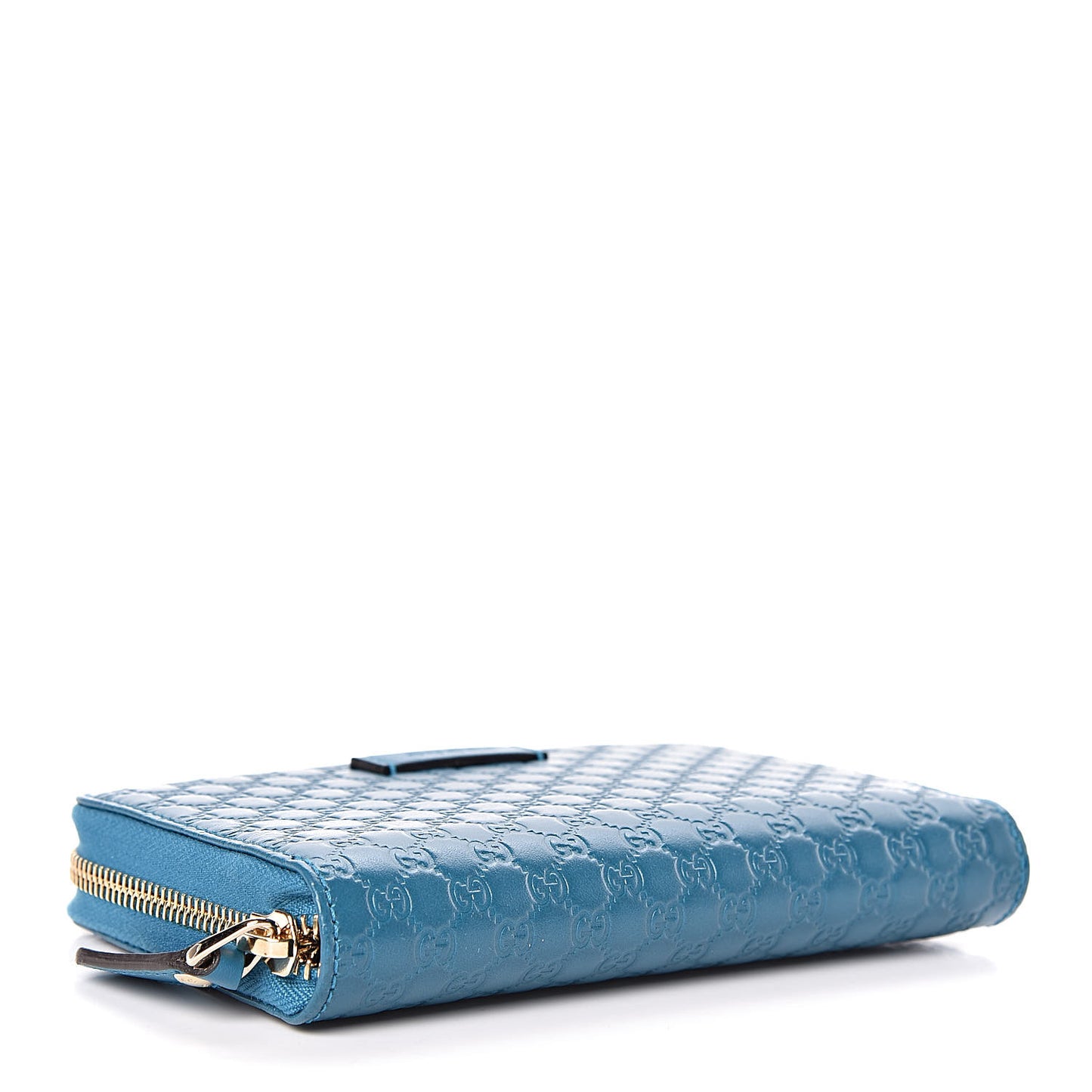 Microguccissima Zip Around Organizer Wallet Deep Cobalt