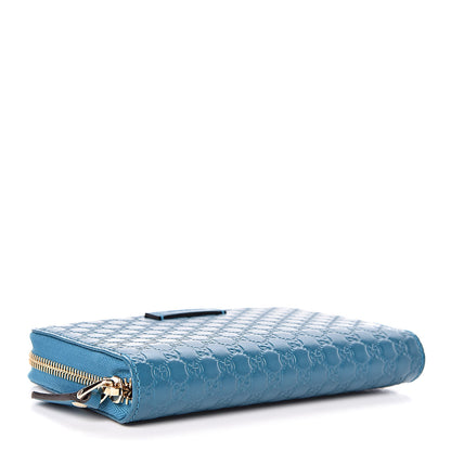 Gucci Microguccissima Zip Around Organizer Wallet Deep Cobalt 4 of 8