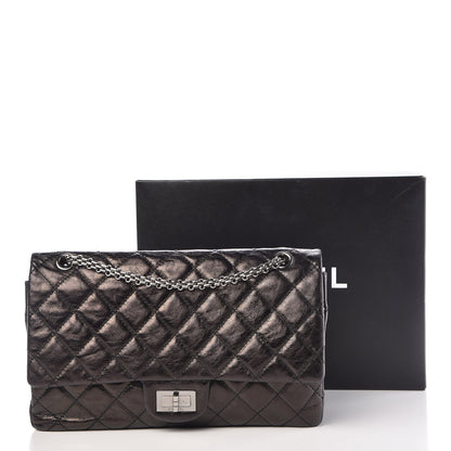 Chanel Glazed Aged Calfskin Quilted 2.55 Reissue 227 Flap Black 11 of 11