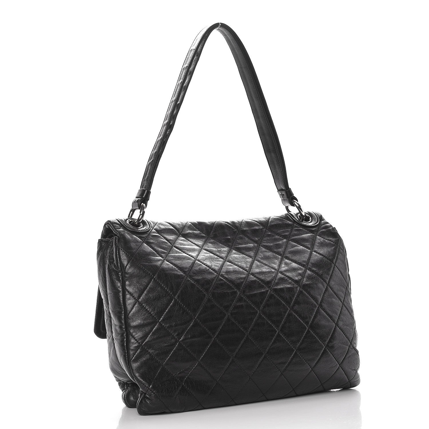Chanel Lambskin Quilted Padded Envelope Flap Black 3 of 12