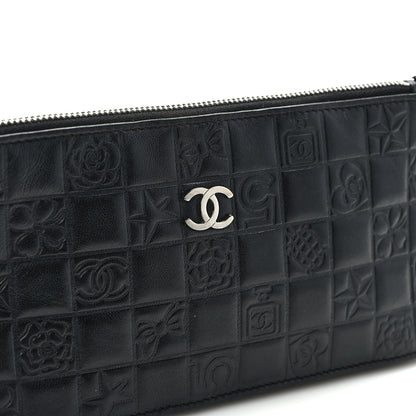Chanel Lambskin Precious Symbols Pochette Black 10 of 11