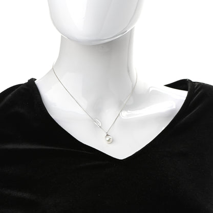 Tiffany Sterling Silver Pearl Ziegfeld Drop Pendant Necklace 2 of 5