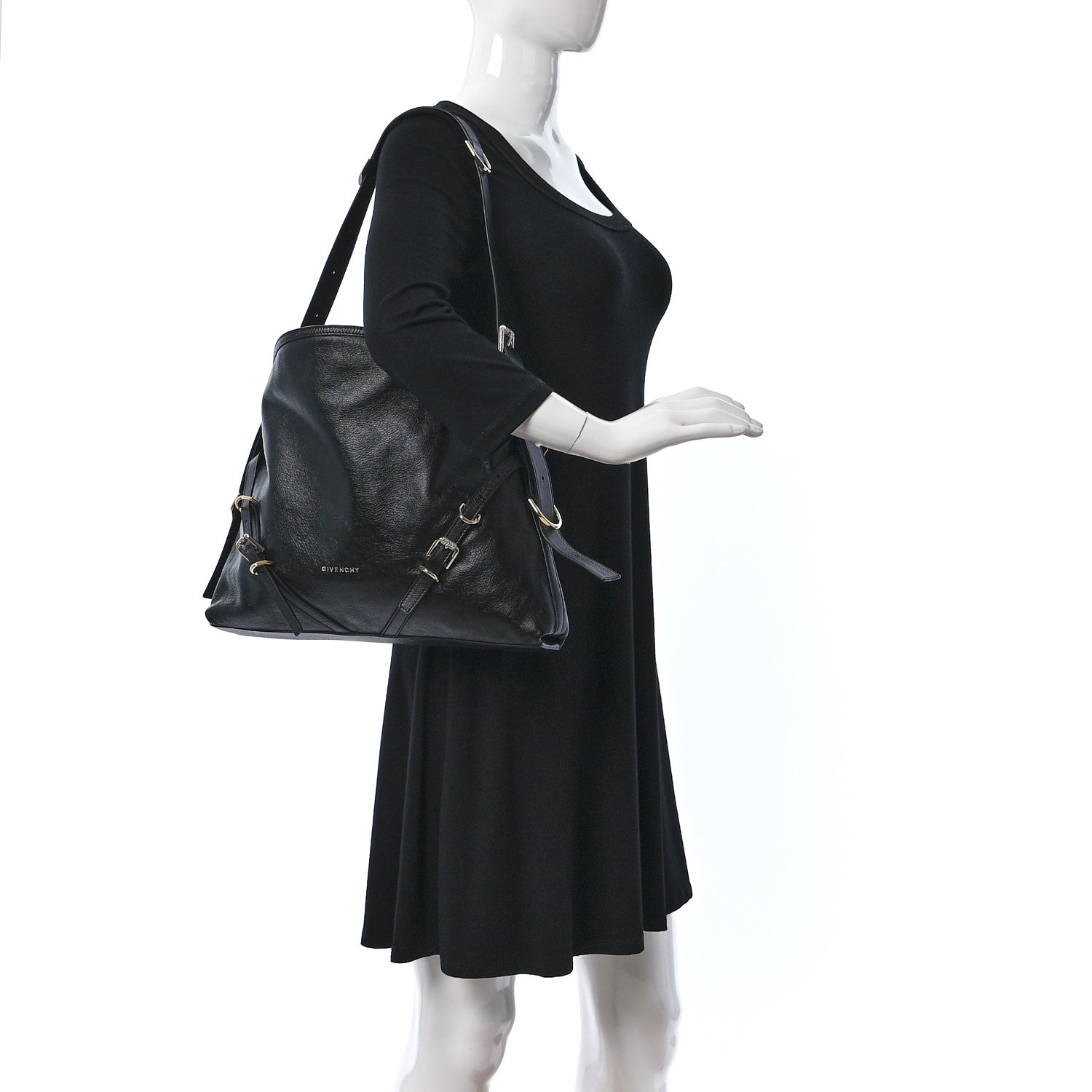 Givenchy Calfskin Medium Voyou Bag Black 2 of 9
