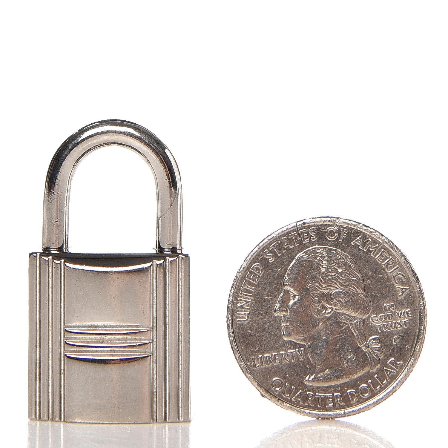 Hermes Palladium Cadena Lock and Key Set 2 of 3