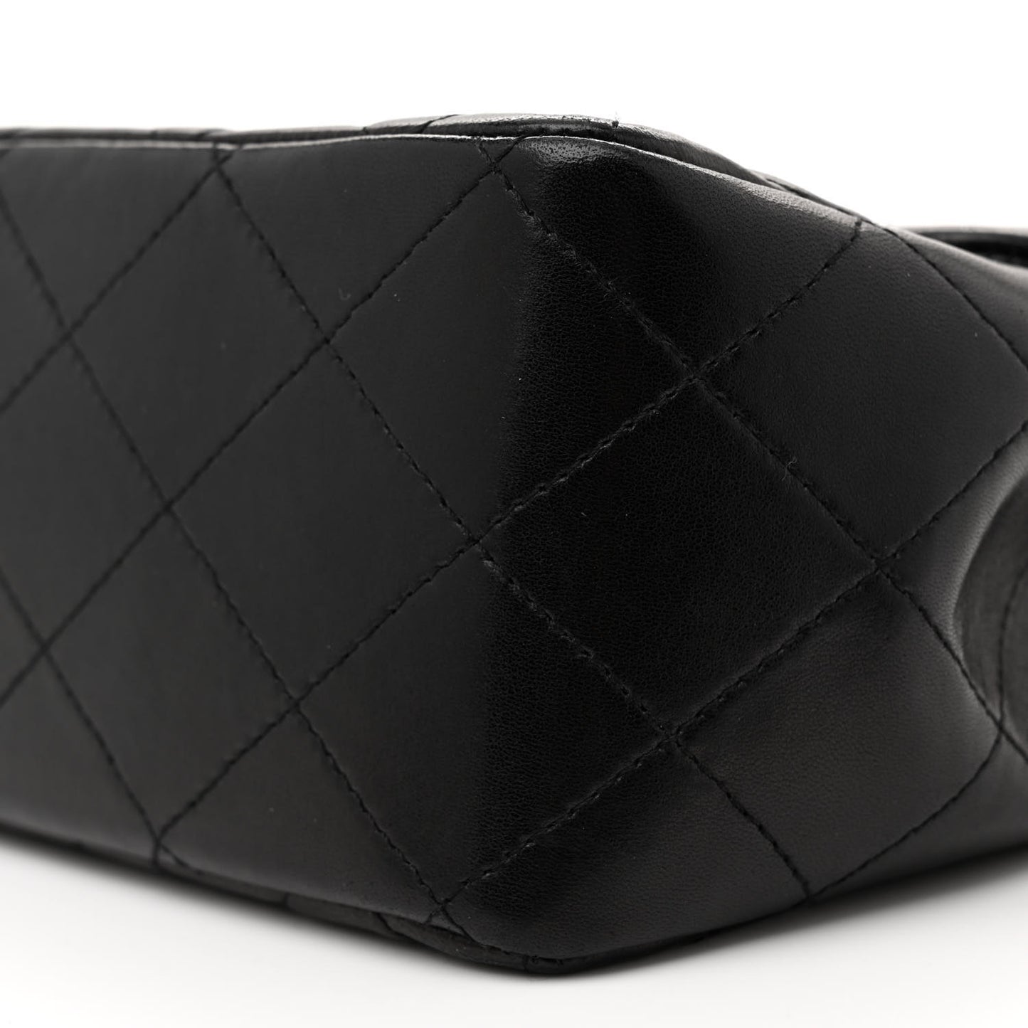 Lambskin Quilted Jumbo Single Flap Black