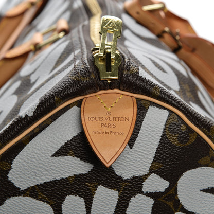 Louis Vuitton Graffiti Keepall 50 Silver 6 of 7