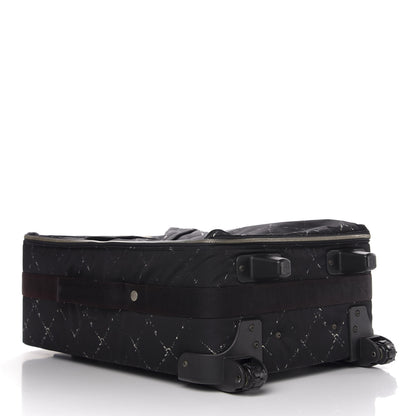 Chanel Nylon Travel Trolley Rolling Luggage Black 3 of 12