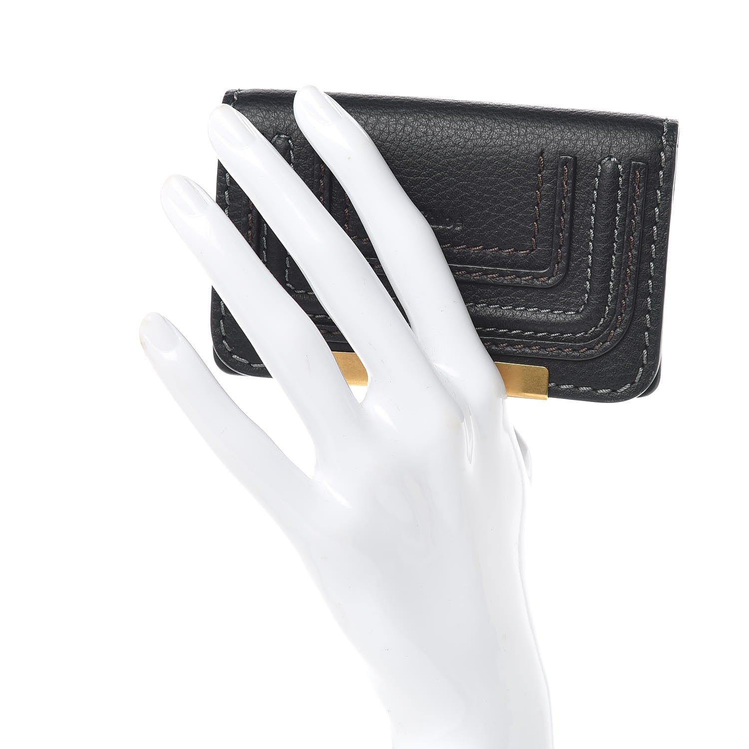 Chloe Grained Calfskin Marcie Card Holder Black 2 of 11