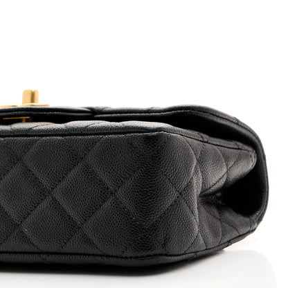 Chanel Caviar Quilted Mini Handy CC Flap Burgundy Black 10 of 10