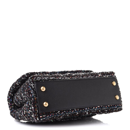 Chanel Tweed Sequin Mini Coco Handle Flap Black 3 of 9