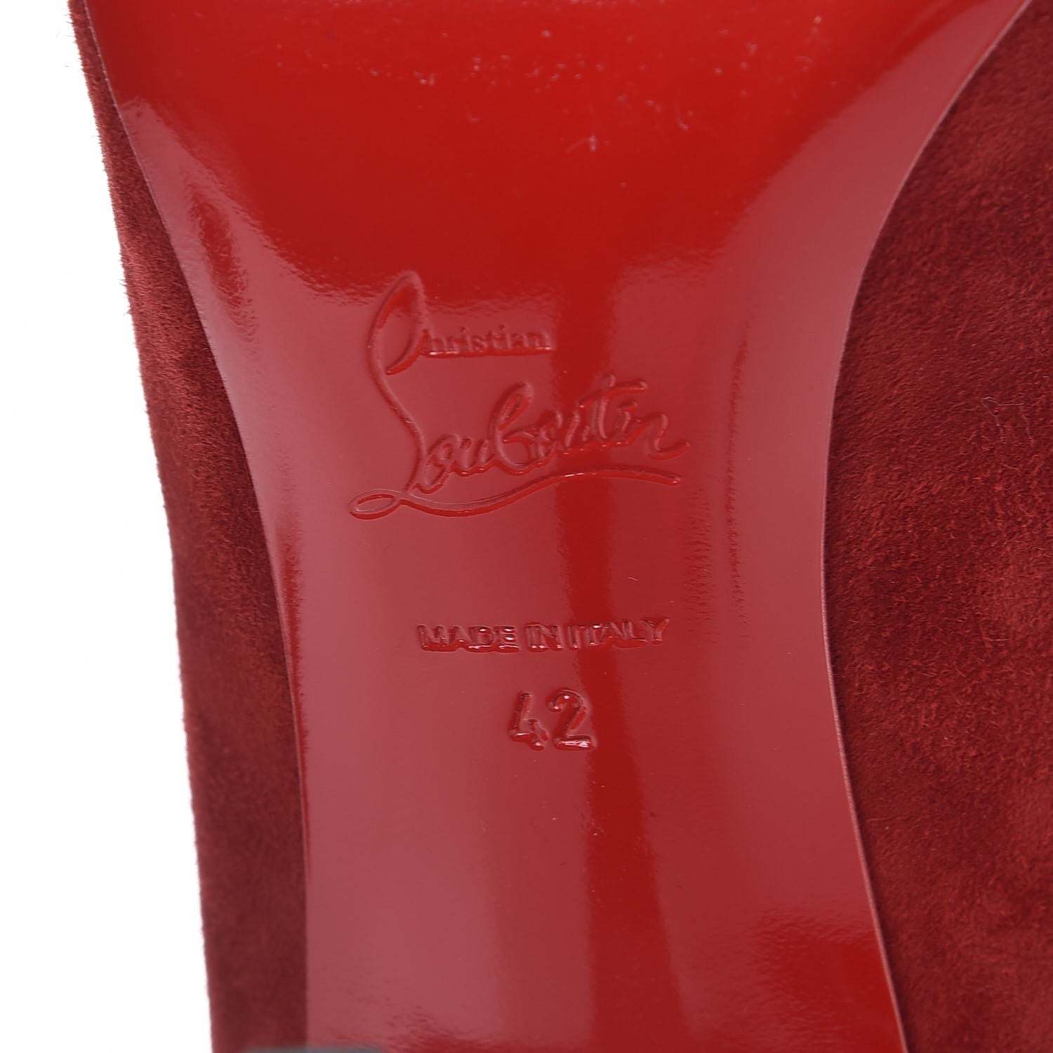Christian Louboutin Veau Velours Vitish 100 Boots 42 Carmin 8 of 12