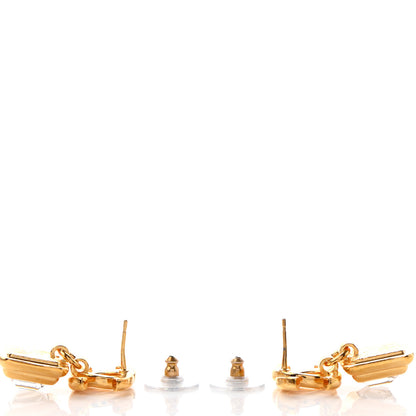 Chanel Large Crystal CC Drop Earrings Gold 3 of 4