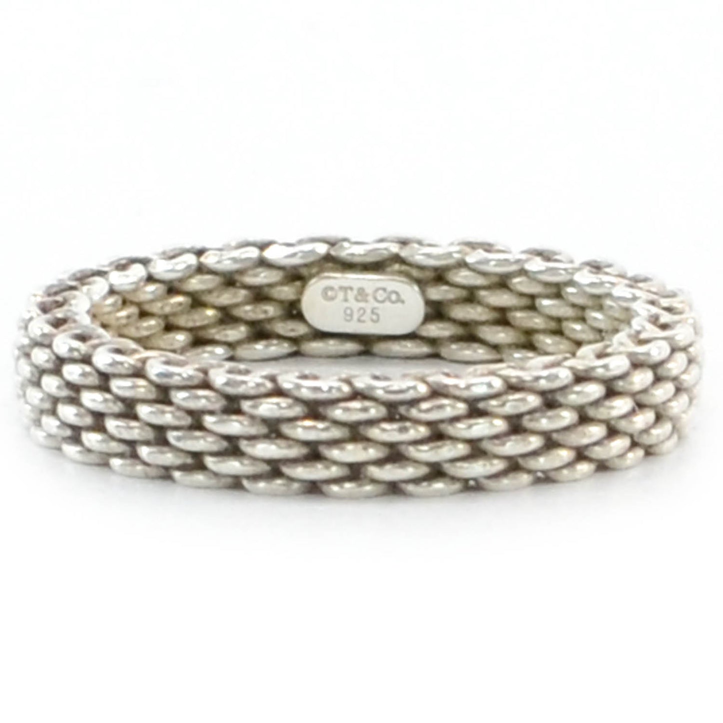 Sterling Silver Narrow Mesh Somerset Ring 7