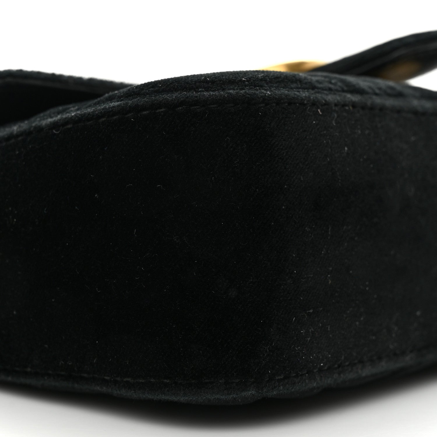 Gucci Velvet Matelasse Mini GG Marmont Shoulder Bag Black 10 of 12