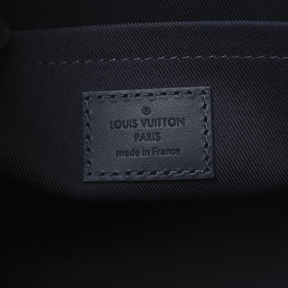 Louis Vuitton Grained Calfskin Aerogram City Keepall Ink Blue 6 of 10