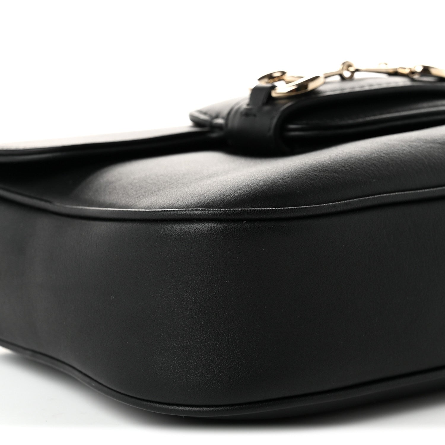 Gucci Arabella Calfskin Horsebit 1955 Soft Small Shoulder Bag Black 9 of 10