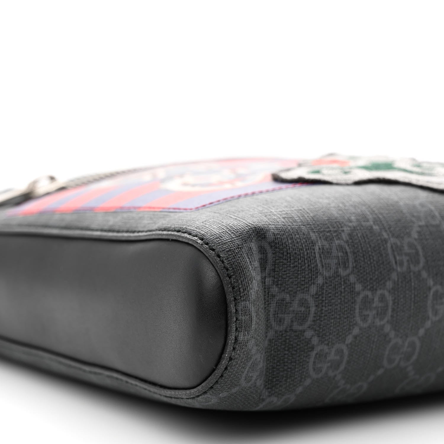 Gucci GG Supreme Monogram Night Courrier Flat Messenger Bag Black Multicolor 9 of 13